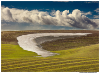 Snow Melt and Sky, Palouse, Washington State