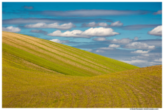 Green Hill and Clouds Traveling Over Palouse, Colfax, Washington State