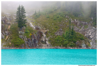 Foggy Shore of Jade Lake, Snoqualmie Region, Washington