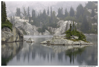 Robin Lake Island and Raindrops, Cle Elum, Washington