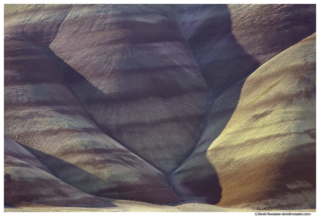 Painted Hills and Shadows Closeup, Painted Hills of Oregon, Painted Hills National Monument, Mitchell, Oregon, Fall 2016