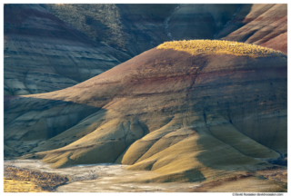 Painted Hills and Shadows, Painted Hills of Oregon, Painted Hills National Monument, Mitchell, Oregon, Fall 2016