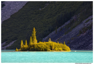 Island and Talus Slopes, Upper Joffre Lake, Joffre Lakes Provincial Park