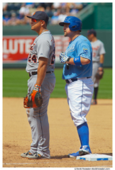 Miguel Cabrera and Billy Butler at Kauffman Stadium, Kansas City, Missouri