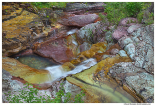 Ptarmigan Falls. Many Glacier, Glacier National Park, Montana