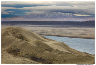 Clearing Winter Storm Over The White Bluffs, Columbia River, Hanford Reach, Washington State