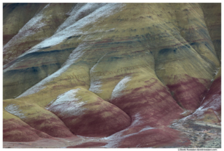 Snow Dusted, Painted Hills of Oregon