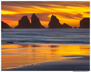 Distant Seastacks, Bandon, Oregon